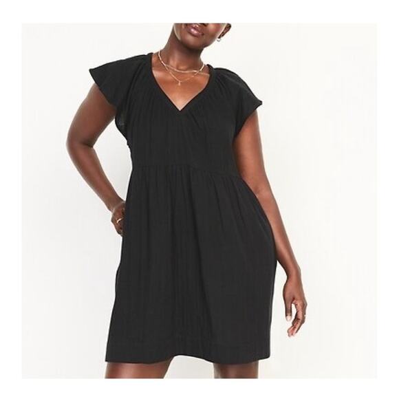 Old Navy Flutter Sleeve V-Neck Dress - Picture 1 of 7
